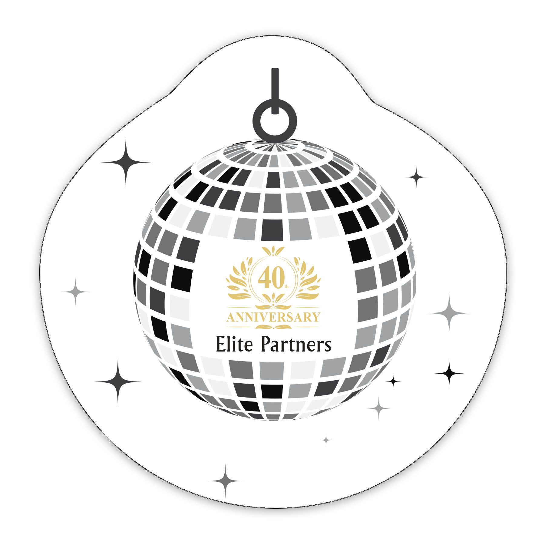 Disco Ball Shaped NoteKeeper Magnet 35 Mil                      